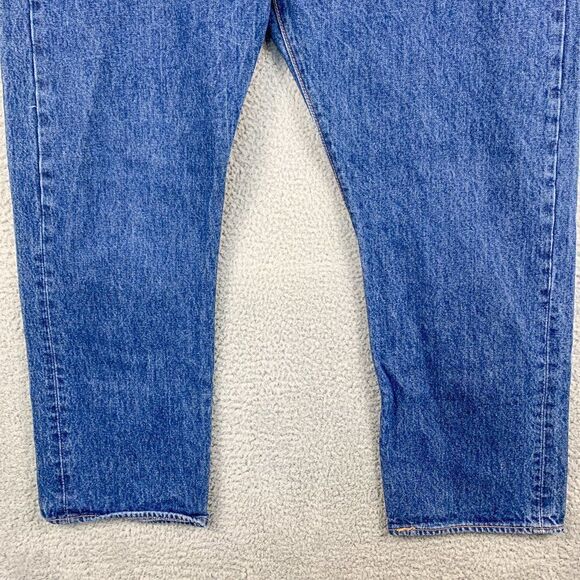 Levis 501 Jeans Mens 42 Blue Button Fly Denim Western Cowboy Outdoor Casual - Picture 2 of 15
